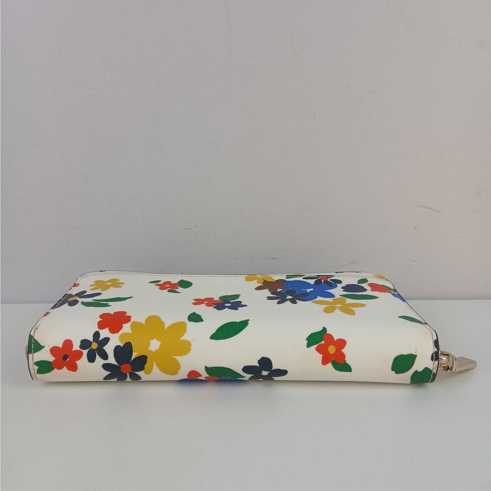 Kate Spade Dawn Breezy Floral Black Multi Large Continental Zip Wallet - Picture 4 of 6